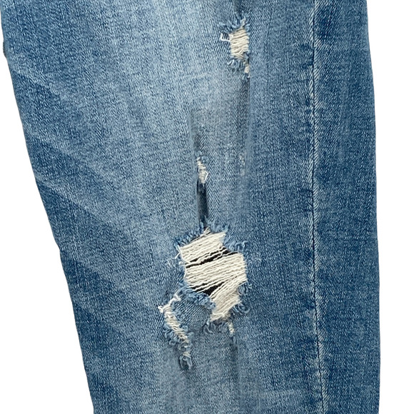 Abercrombie & Fitch Distressed High Rise Super Skinny Ankle Jeans - Size 0 - Picture 4 of 13